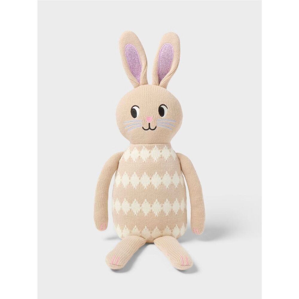 New Easter Spring Knit Light Brown Bunny 22,5" by Spritz Target